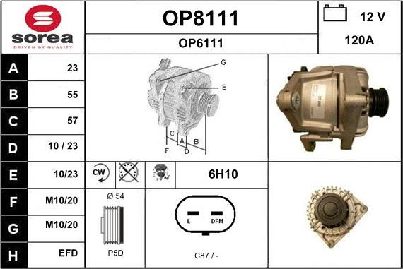 SNRA OP8111 - Генератор autospares.lv