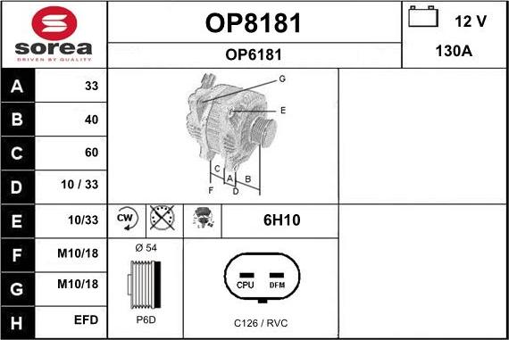 SNRA OP8181 - Генератор autospares.lv