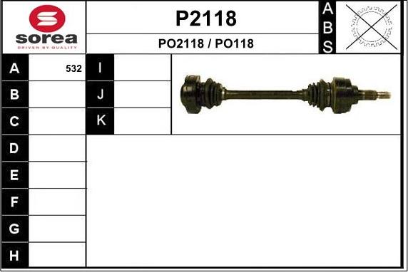 SNRA P2118 - Приводной вал autospares.lv