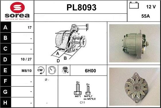 SNRA PL8093 - Генератор autospares.lv