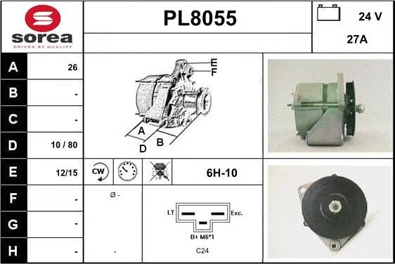 SNRA PL8055 - Генератор autospares.lv