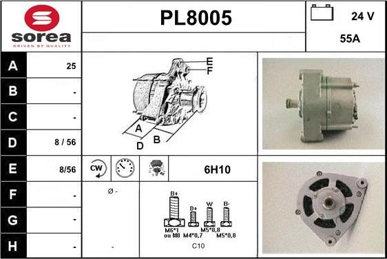 SNRA PL8005 - Генератор autospares.lv