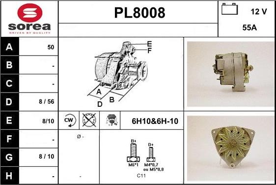 SNRA PL8008 - Генератор autospares.lv