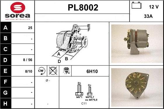 SNRA PL8002 - Генератор autospares.lv