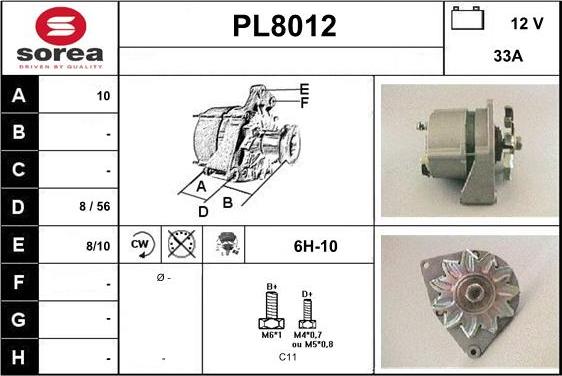 SNRA PL8012 - Генератор autospares.lv