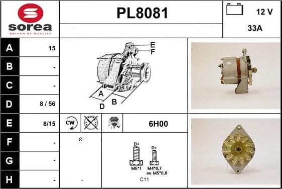 SNRA PL8081 - Генератор autospares.lv