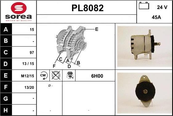 SNRA PL8082 - Генератор autospares.lv