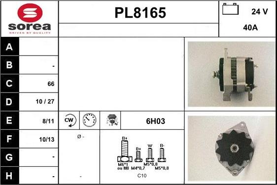 SNRA PL8165 - Генератор autospares.lv