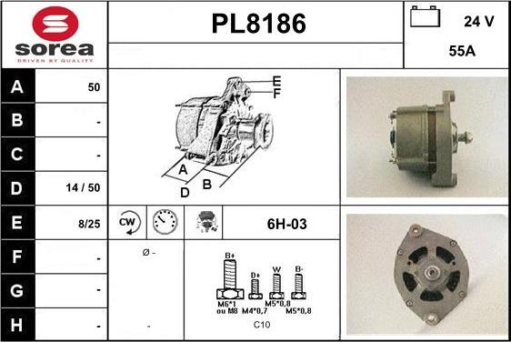 SNRA PL8186 - Генератор autospares.lv