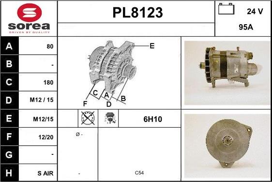 SNRA PL8123 - Генератор autospares.lv