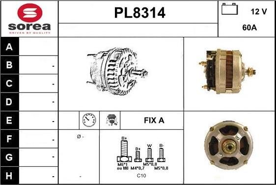 SNRA PL8314 - Генератор autospares.lv