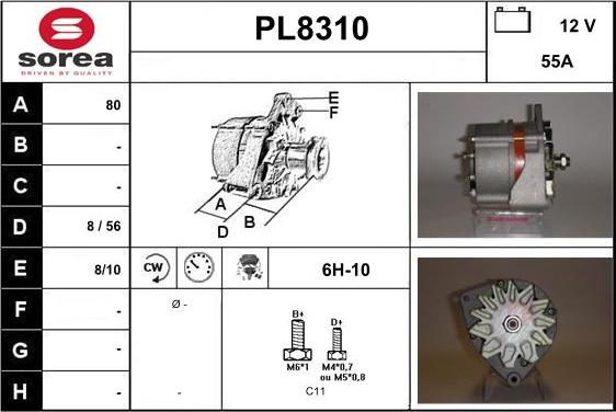 SNRA PL8310 - Генератор autospares.lv