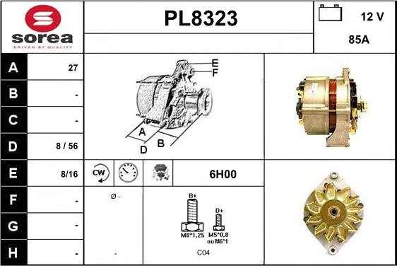 SNRA PL8323 - Генератор autospares.lv