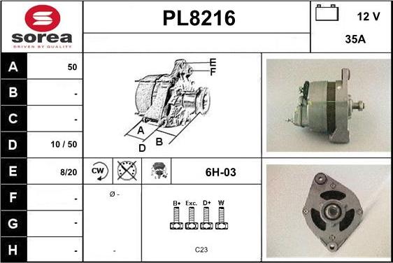 SNRA PL8216 - Генератор autospares.lv