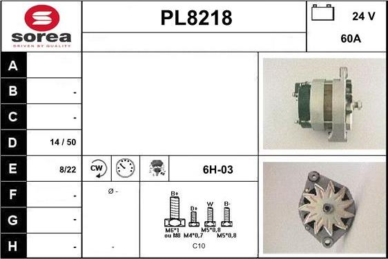 SNRA PL8218 - Генератор autospares.lv