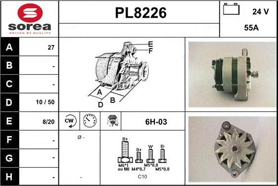 SNRA PL8226 - Генератор autospares.lv