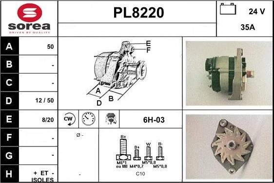 SNRA PL8220 - Генератор autospares.lv