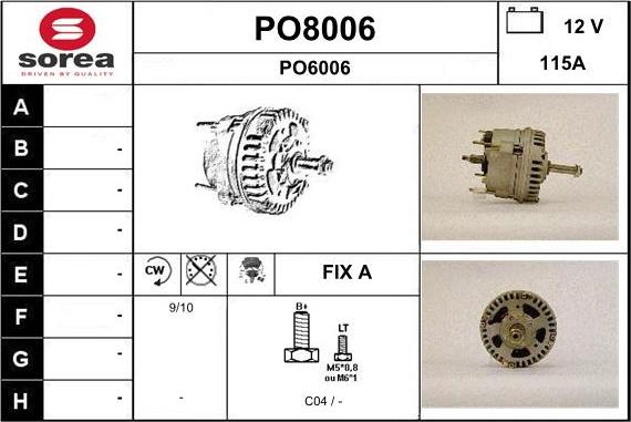 SNRA PO8006 - Генератор autospares.lv