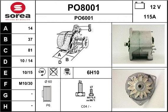 SNRA PO8001 - Генератор autospares.lv