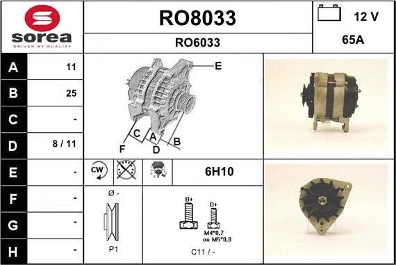 SNRA RO8033 - Генератор autospares.lv