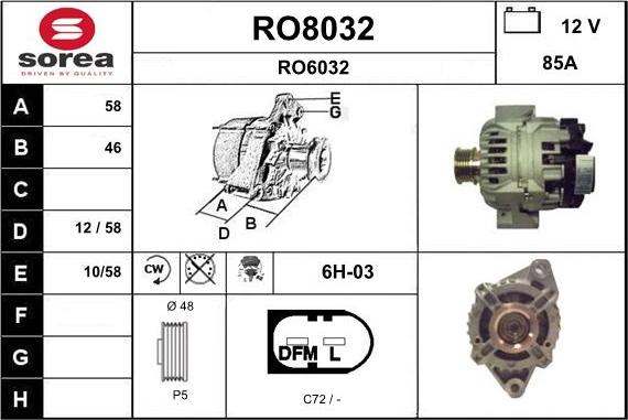 SNRA RO8032 - Генератор autospares.lv