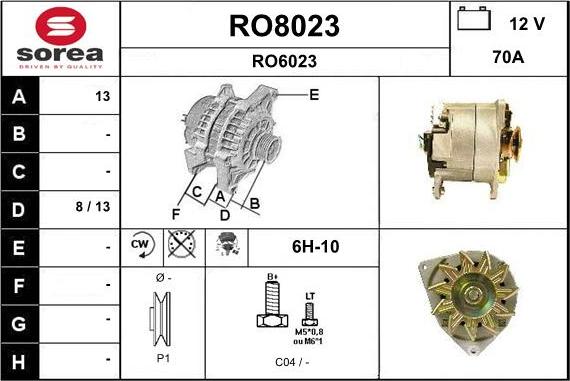 SNRA RO8023 - Генератор autospares.lv