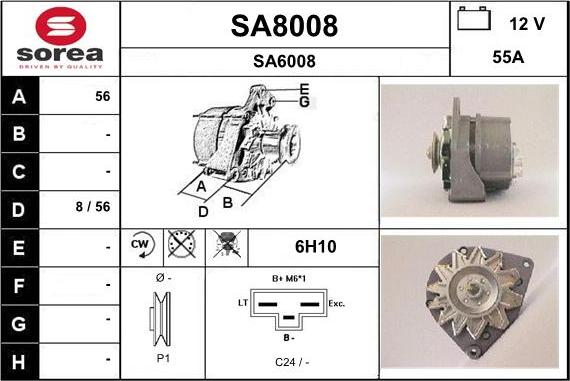 SNRA SA8008 - Генератор autospares.lv