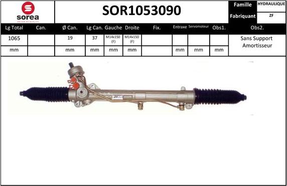 SNRA SOR1053090 - Рулевой механизм, рейка autospares.lv