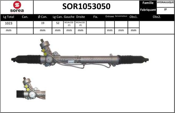 SNRA SOR1053050 - Рулевой механизм, рейка autospares.lv