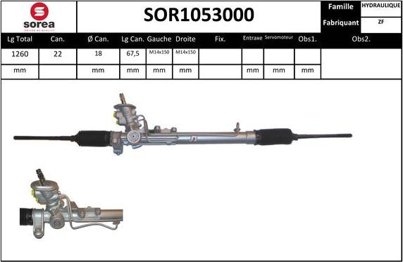 SNRA SOR1053000 - Рулевой механизм, рейка autospares.lv