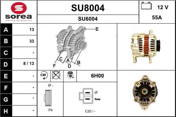 SNRA SU8004 - Генератор autospares.lv