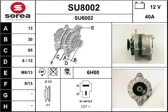 SNRA SU8002 - Генератор autospares.lv