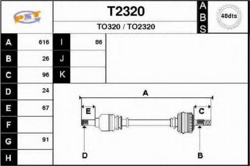 SNRA T2320 - Приводной вал autospares.lv