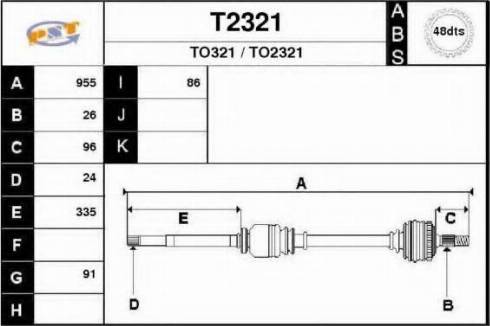 SNRA T2321 - Приводной вал autospares.lv