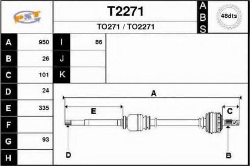 SNRA T2271 - Приводной вал autospares.lv