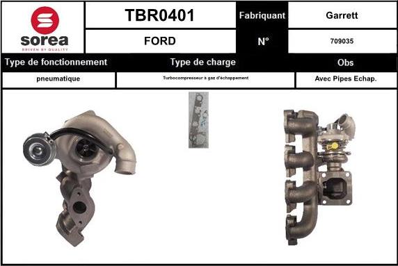 SNRA TBR0401 - Турбина, компрессор autospares.lv