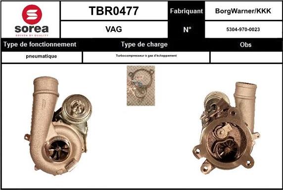 SNRA TBR0477 - Турбина, компрессор autospares.lv