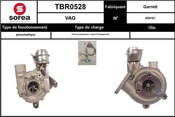 SNRA TBR0528 - Турбина, компрессор autospares.lv