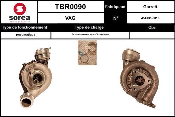 SNRA TBR0090 - Турбина, компрессор autospares.lv