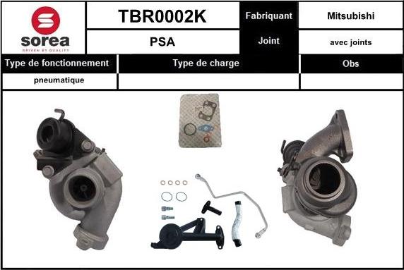 SNRA TBR0002K - Турбина, компрессор autospares.lv