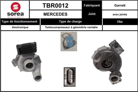 SNRA TBR0012 - Турбина, компрессор autospares.lv