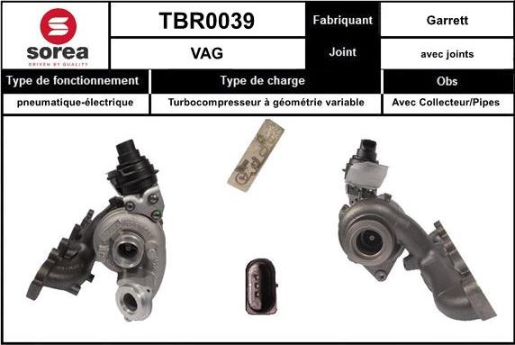 SNRA TBR0039 - Турбина, компрессор autospares.lv