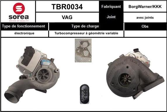 SNRA TBR0034 - Турбина, компрессор autospares.lv