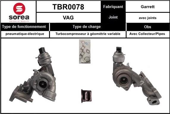 SNRA TBR0078 - Турбина, компрессор autospares.lv