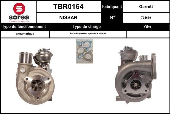 SNRA TBR0164 - Турбина, компрессор autospares.lv