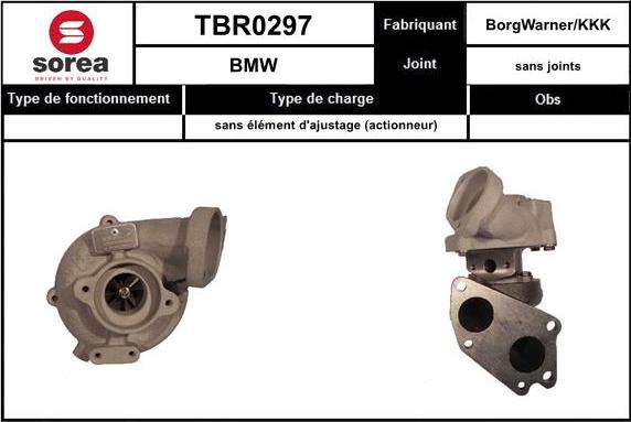 SNRA TBR0297 - Турбина, компрессор autospares.lv