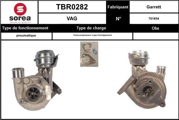 SNRA TBR0282 - Турбина, компрессор autospares.lv