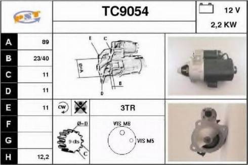 SNRA TC9054 - Стартер autospares.lv