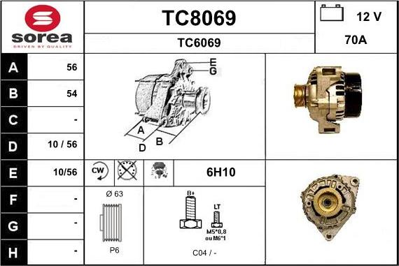 SNRA TC8069 - Генератор autospares.lv