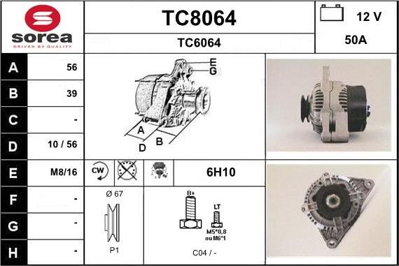 SNRA TC8064 - Генератор autospares.lv